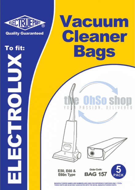 2 PACKS OF GENUINE ELECTROLUX E60 VACUUM CLEANER BAGS 2 PACKS